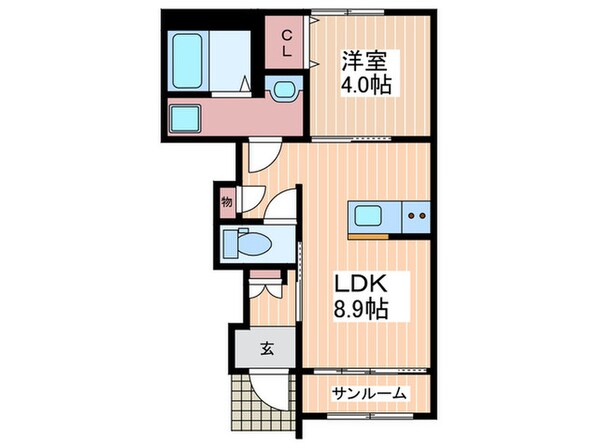 レジデンス廿日市の物件間取画像